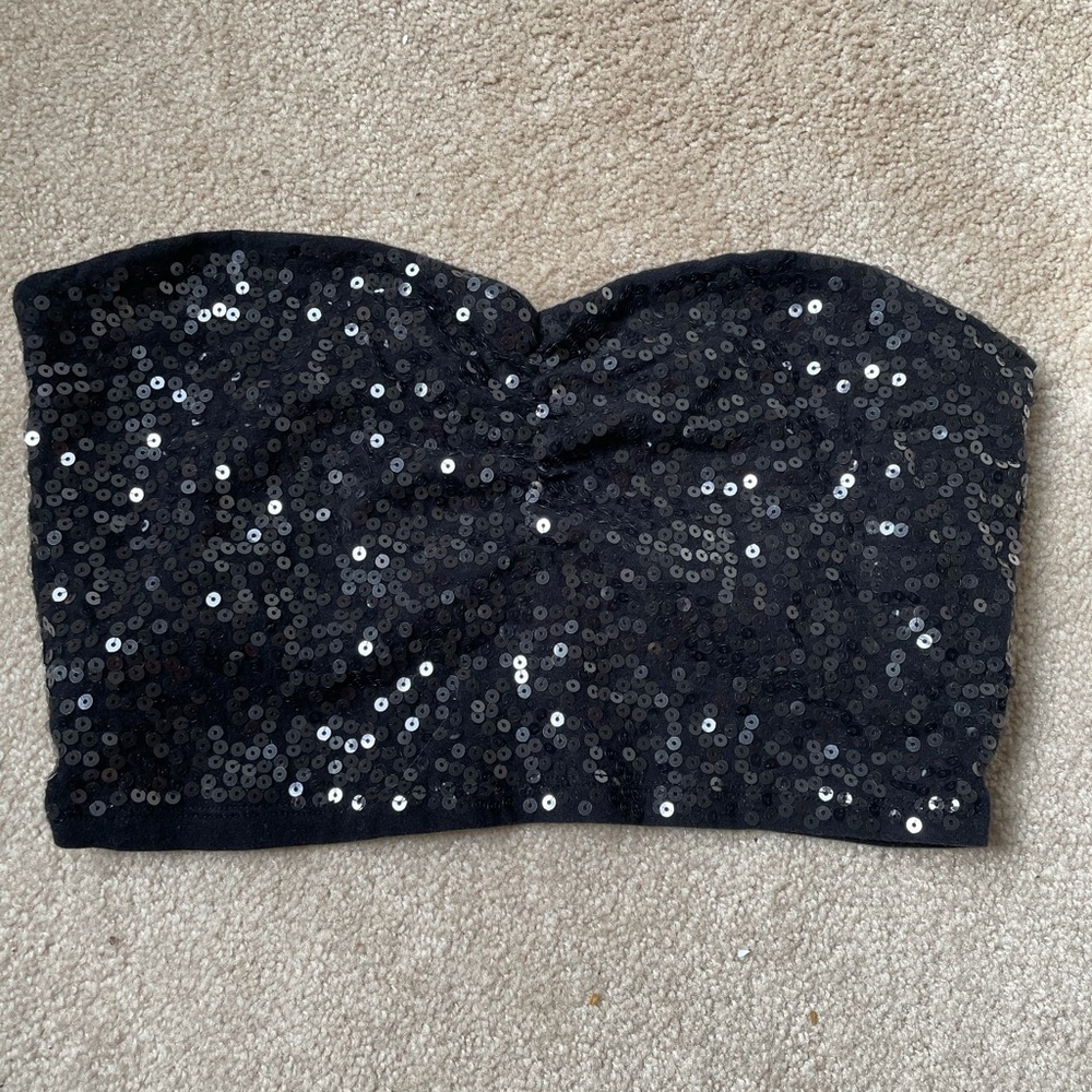 Sequin crop top